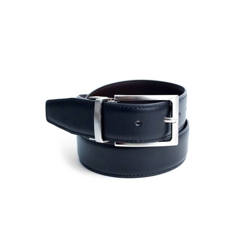 NEW SELINI NEW YORK men's reversible genuine leather belt in black/brown
